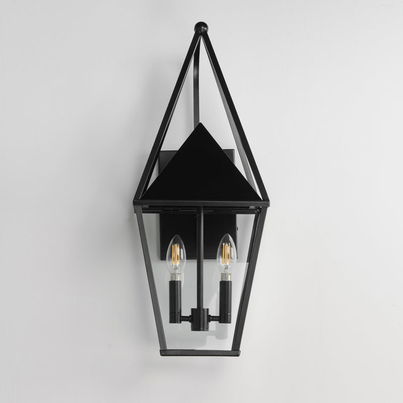 Maxim 3166CLBK Bavaria Large 2 Light Outdoor Wall Sconce | Black