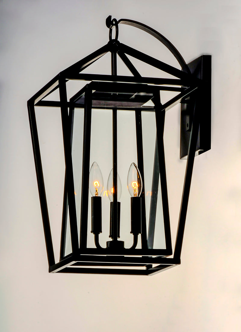 Maxim 3176CLBK Artisan 3 Light Outdoor Wall Sconce | Black