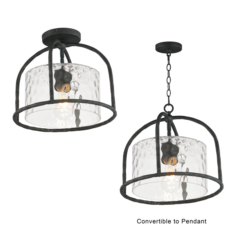 Maxim 31841WGBS Del Mar 1 Light Semi Flush Pendant | Blacksmith