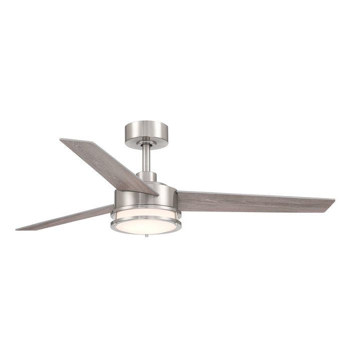 Cassini 52 in. Smart Brushed Nickel Modern Ceiling Fan with LED Light and Remote