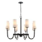Maxim 32008SWBK Town & Country 8 Light Chandelier | Black