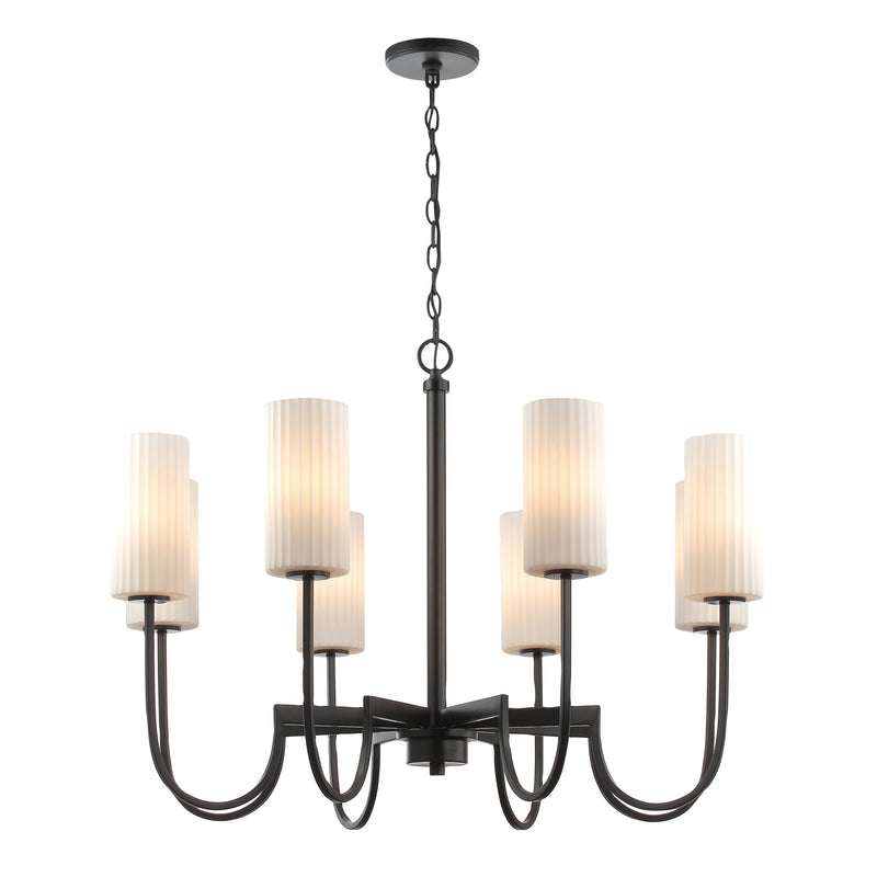 Maxim 32008SWBK Town & Country 8 Light Chandelier | Black