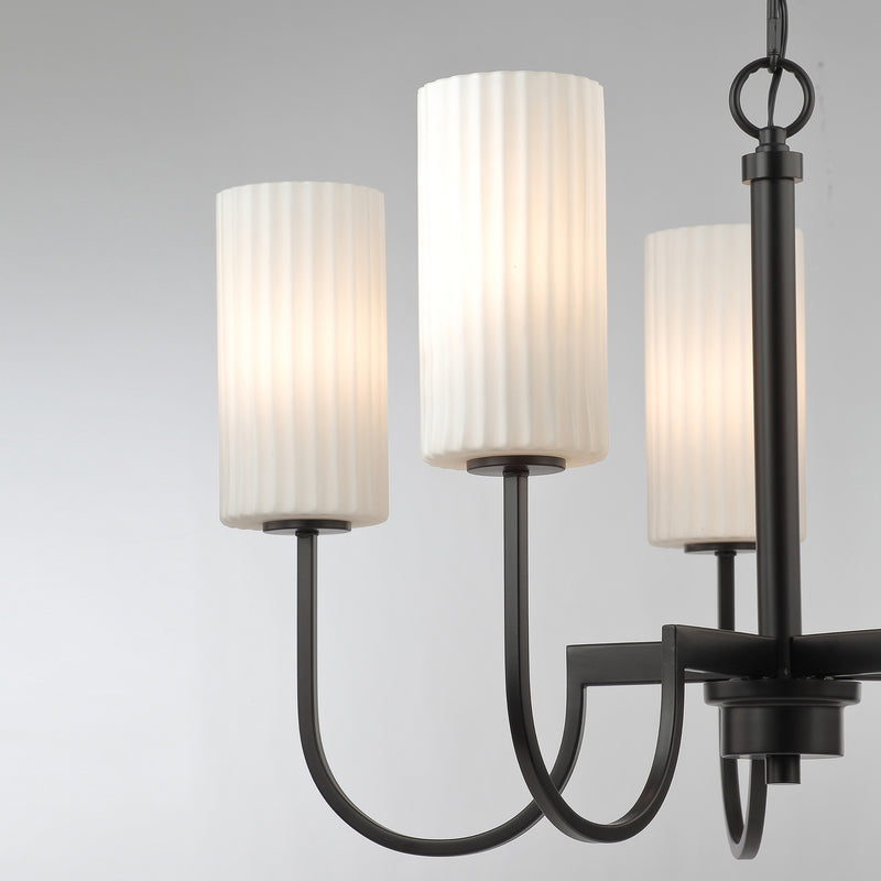 Maxim 32008SWBK Town & Country 8 Light Chandelier | Black