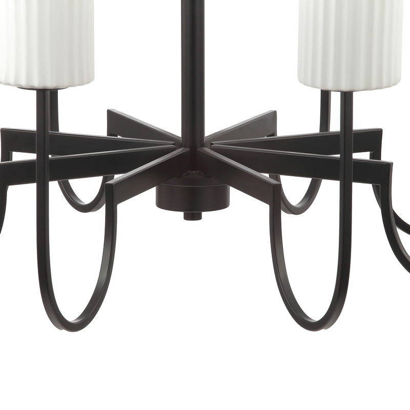 Maxim 32008SWBK Town & Country 8 Light Chandelier | Black