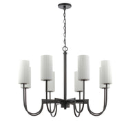 Maxim 32008SWBK Town & Country 8 Light Chandelier | Black