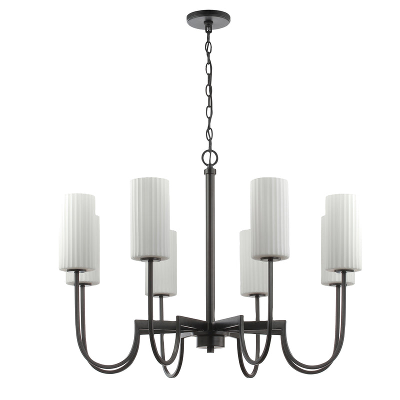 Maxim 32008SWBK Town & Country 8 Light Chandelier | Black