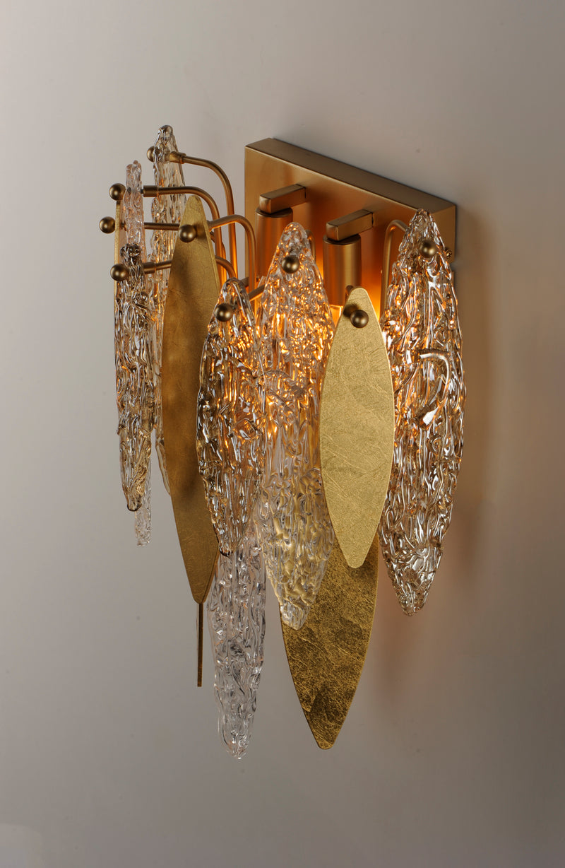 Maxim 32322CLCMPGL Majestic 3 Light Wall Sconce | Gold Leaf