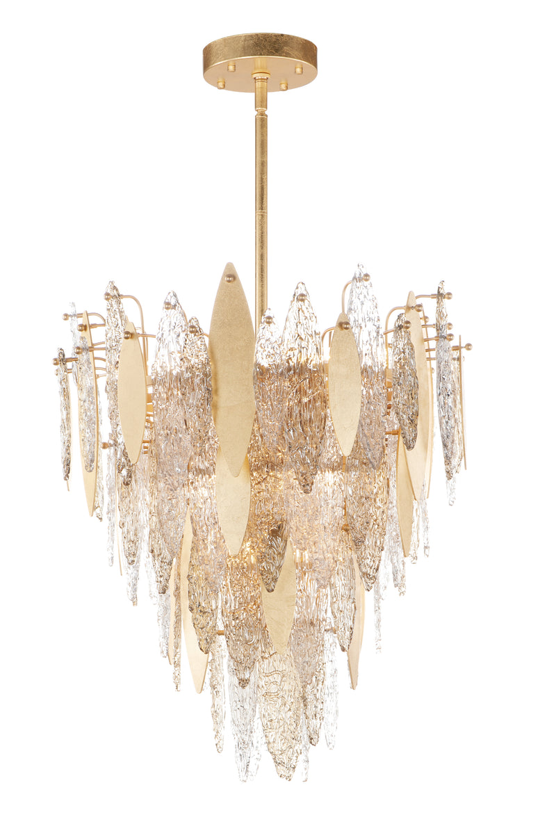 Maxim 32325CLCMPGL Majestic 12 Light Chandelier | Gold Leaf