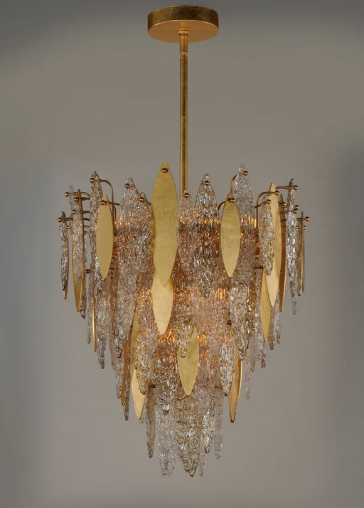 Maxim 32325CLCMPGL Majestic 12 Light Chandelier | Gold Leaf