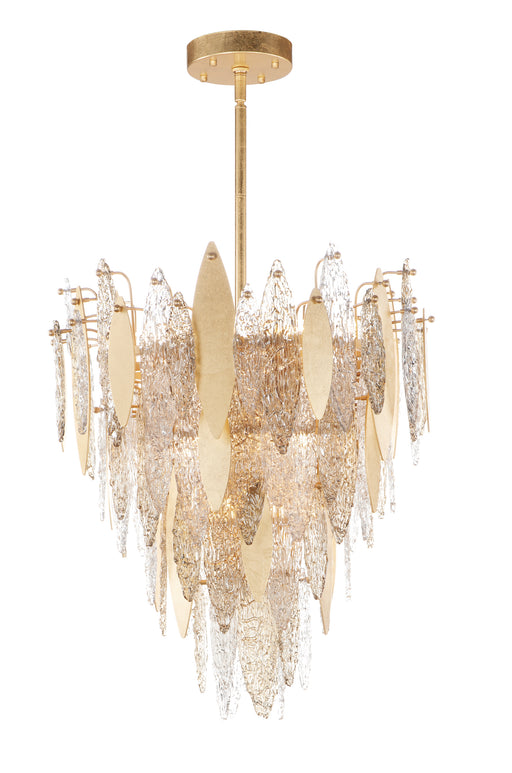 Maxim 32325CLCMPGL Majestic 12 Light Chandelier | Gold Leaf