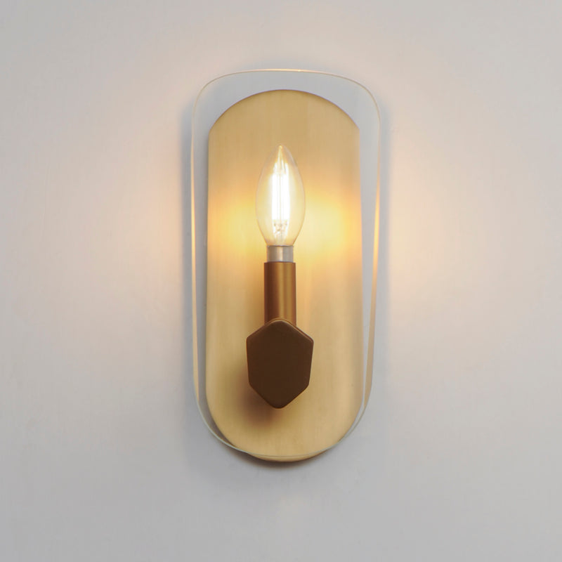 Maxim 32351CLNAB Armory 1 Light Wall Sconce | Natural Aged Brass