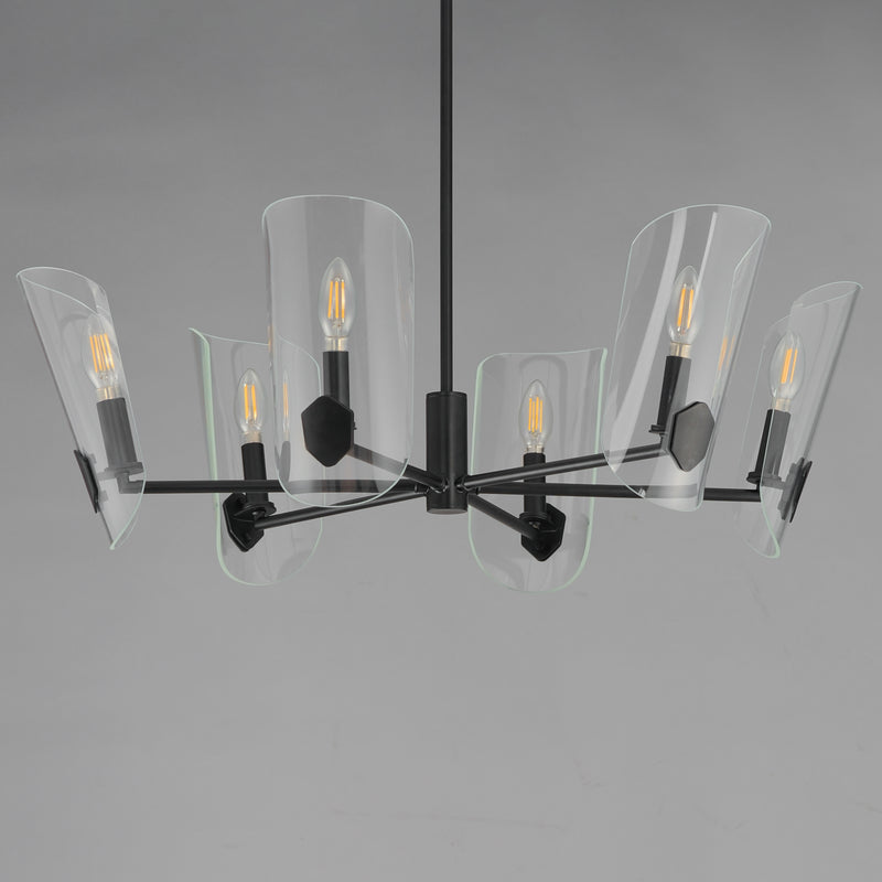 Maxim 32356CLBK Armory 6 Light Chandelier | Black