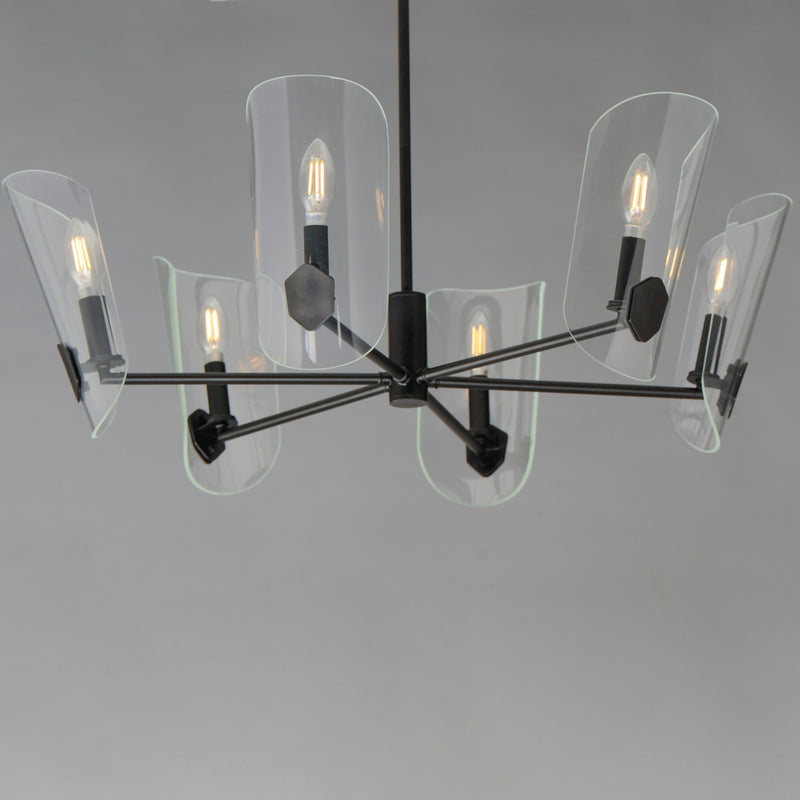 Maxim 32356CLBK Armory 6 Light Chandelier | Black