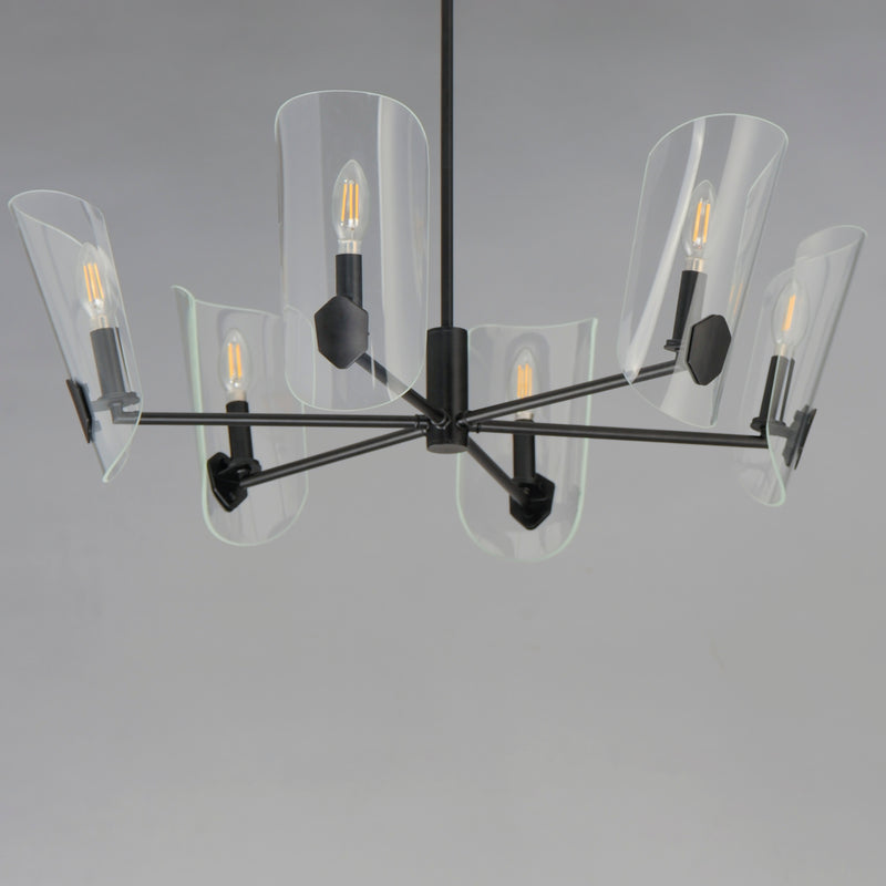 Maxim 32356CLBK Armory 6 Light Chandelier | Black
