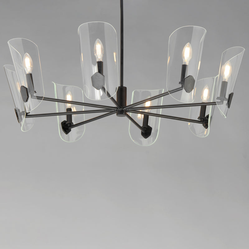 Maxim 32358CLBK Armory 8 Light Chandelier | Black