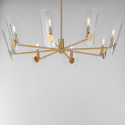 Maxim 32358CLNAB Armory 8 Light Chandelier | Natural Aged Brass