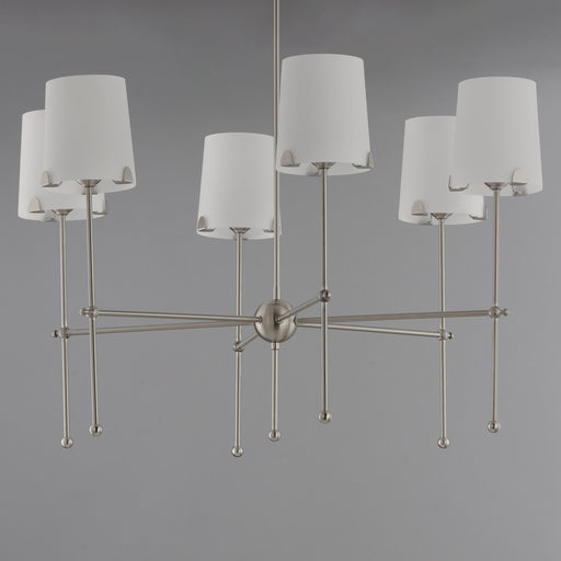 Maxim 32366WTSN Huntington 6 Light Chandelier | Satin Nickel