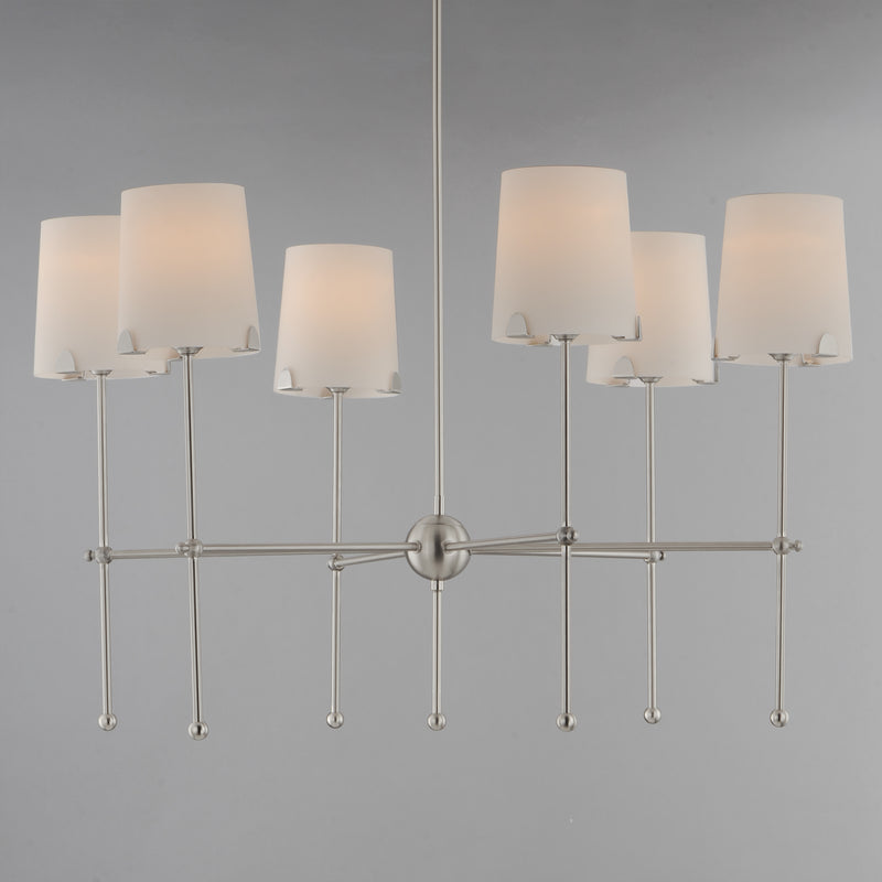 Maxim 32366WTSN Huntington 6 Light Chandelier | Satin Nickel