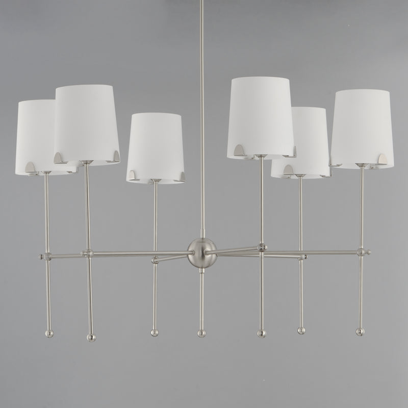 Maxim 32366WTSN Huntington 6 Light Chandelier | Satin Nickel