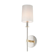 Maxim 32391OFSBRPN Uptown 1 Light Wall Sconce | Satin Brass / Polished Nickel