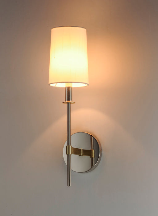 Maxim 32391OFSBRPN Uptown 1 Light Wall Sconce | Satin Brass / Polished Nickel