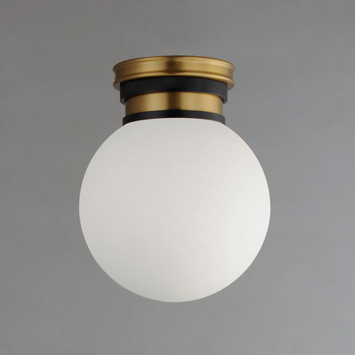 Maxim 32481SWBKNAB San Simeon 1 Light LED Flush Mount | Black / Natural Aged Brass
