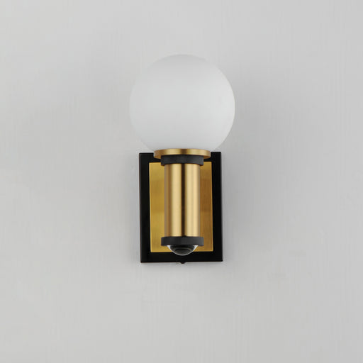 Maxim 32482SWBKNAB San Simeon 2 Light LED Wall Sconce | Black / Natural Aged Brass