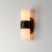 Maxim 32651SWBKAB Ruffles 2 Light Bath Vanity | Black / Antique Brass