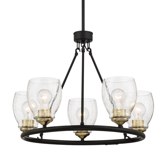 Minka Lavery Winsley 5 Light Chandelier-Coal And Stained Brass