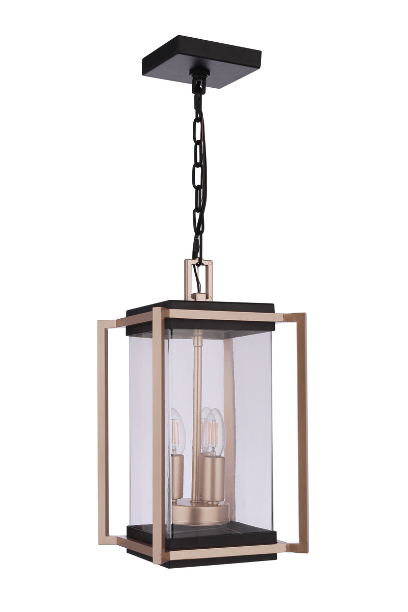Craftmade ZA6511-MNSB Metalwork 3 Light Outdoor Pendant -Midnight/Satin Brass