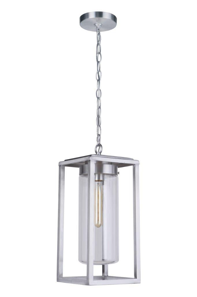 Craftmade ZA4821-SA Neo 1 Light Outdoor Pendant -Satin Aluminum