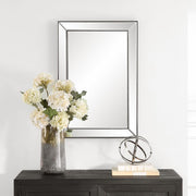 Norwin Dark Bronze Mirror | Modern Rectangle Frame Bathroom Vanity Mirror Mounted Vertical or Horizontal (23 in. W x 34 in. H x 1 in. D)