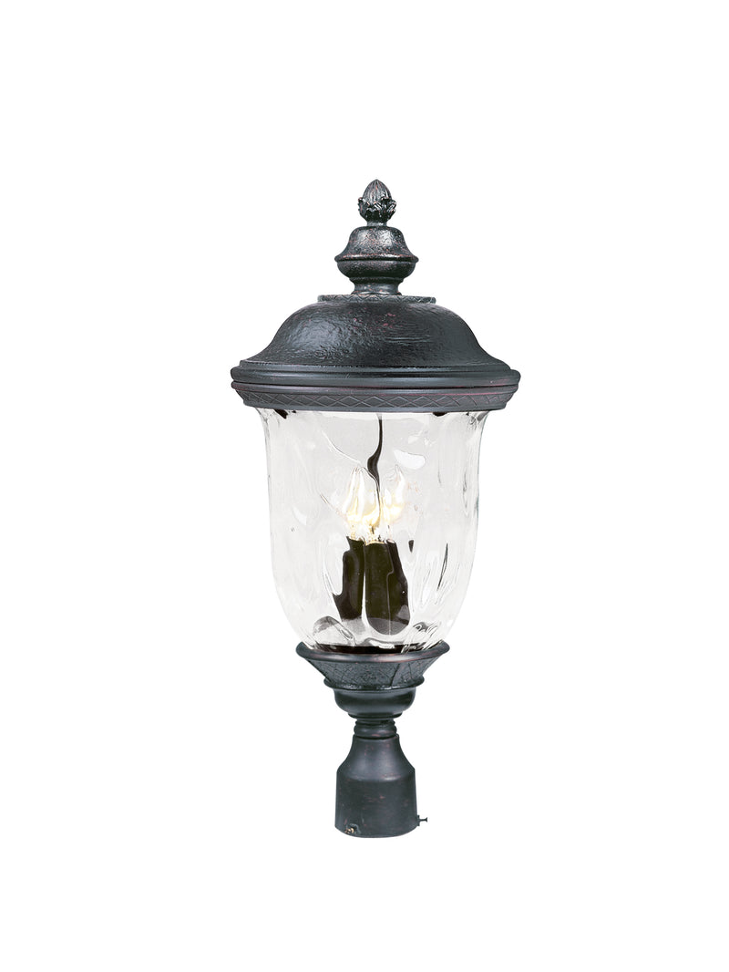 Maxim 3420WGOB Carriage House DC 3 LT Outdoor Pole/Post Lantern | Oriental Bronze