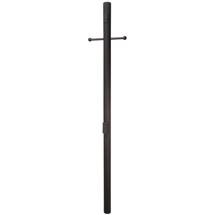 Craftmade Z8994-TB 84" Fluted Direct Burial Post w/ Photocell & Convenience Outlet -Textured Black