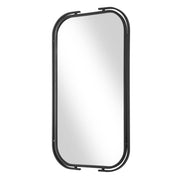 Solix Matte Black Mirror | Modern Rectangle Iron Frame Bathroom Vanity Mirror Mounted Vertical or Horizontal (22 in. W x 40 in. H x 1 in. D)