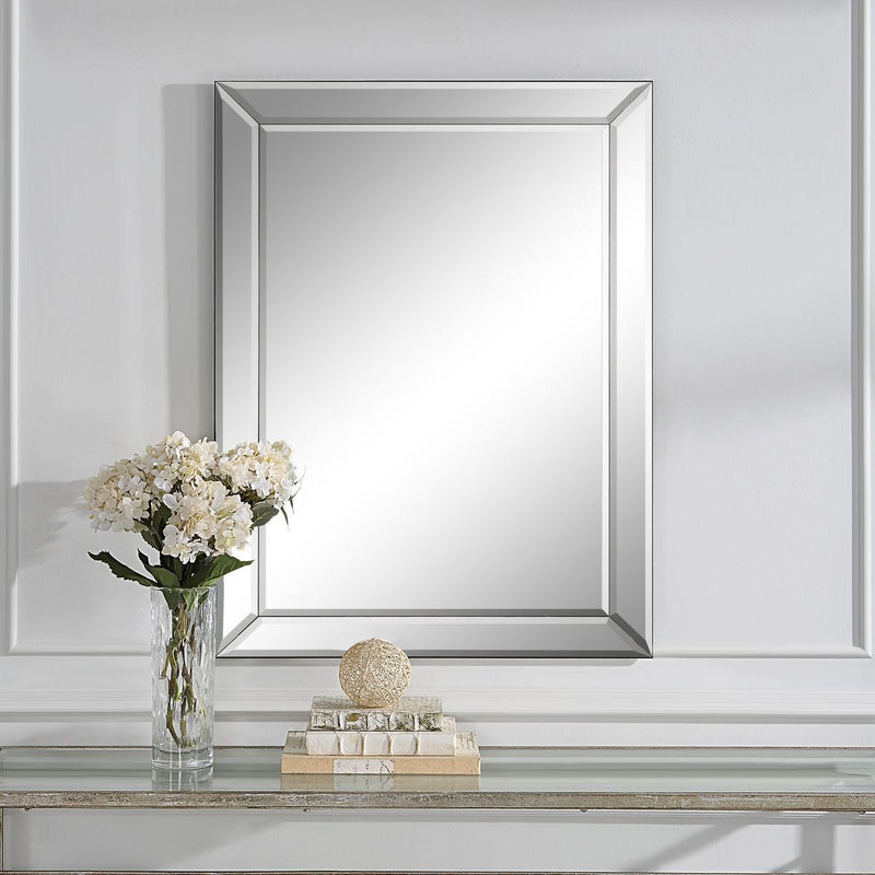 Vistella Mirror | Modern Rectangle Frameless Bathroom Vanity Mirror Mounted Vertical or Horizontal (30 in. W x 40 in. H x 1 in. D)