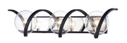 Maxim 35106CDBKPN Curlicue 3 Light Bath Vanity | Black / Polished Nickel