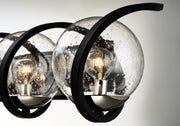 Maxim 35106CDBKPN Curlicue 3 Light Bath Vanity | Black / Polished Nickel