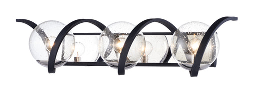 Maxim 35106CDBKPN Curlicue 3 Light Bath Vanity | Black / Polished Nickel