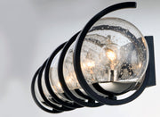 Maxim 35107CDBKPN Curlicue 5 Light Bath Vanity | Black / Polished Nickel