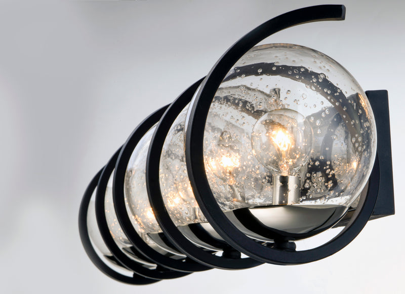 Maxim 35107CDBKPN Curlicue 5 Light Bath Vanity | Black / Polished Nickel