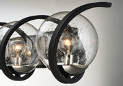 Maxim 35107CDBKPN Curlicue 5 Light Bath Vanity | Black / Polished Nickel
