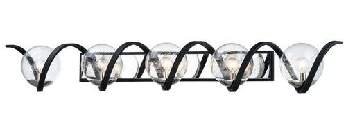 Maxim 35107CDBKPN Curlicue 5 Light Bath Vanity | Black / Polished Nickel