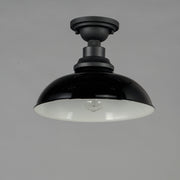 Maxim 35110GBBK Granville 1 Light Flush Mount | Gloss Black / Black