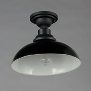 Maxim 35110GBBK Granville 1 Light Flush Mount | Gloss Black / Black