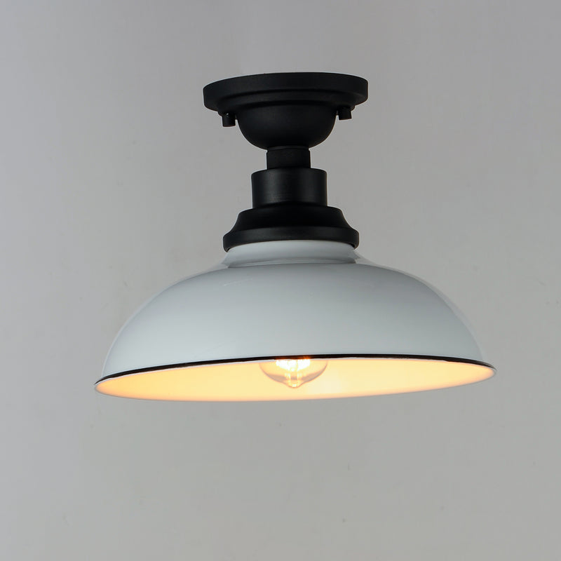 Maxim 35110WTBK Granville 1 Light Flush Mount | White / Black