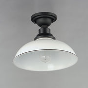 Maxim 35110WTBK Granville 1 Light Flush Mount | White / Black