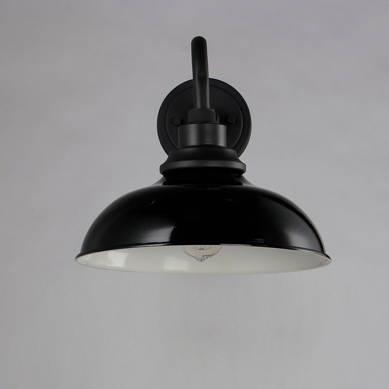 Maxim 35114GBBK Granville 1 Light Outdoor Wall Sconce | Gloss Black / Black