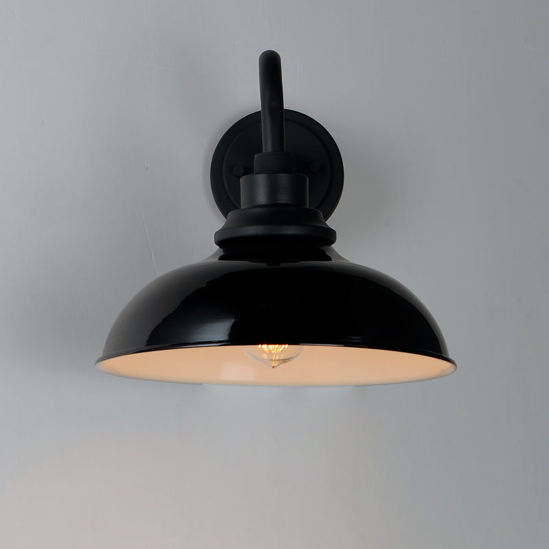 Maxim 35114GBBK Granville 1 Light Outdoor Wall Sconce | Gloss Black / Black