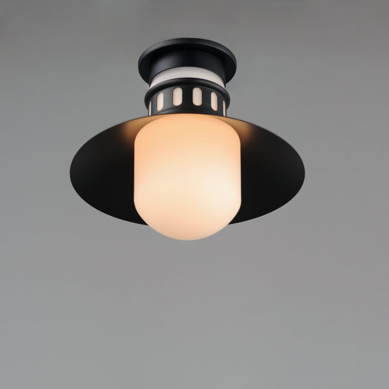 Maxim 35120SWBK Admiralty 1 Light Outdoor Flush Mount | Black
